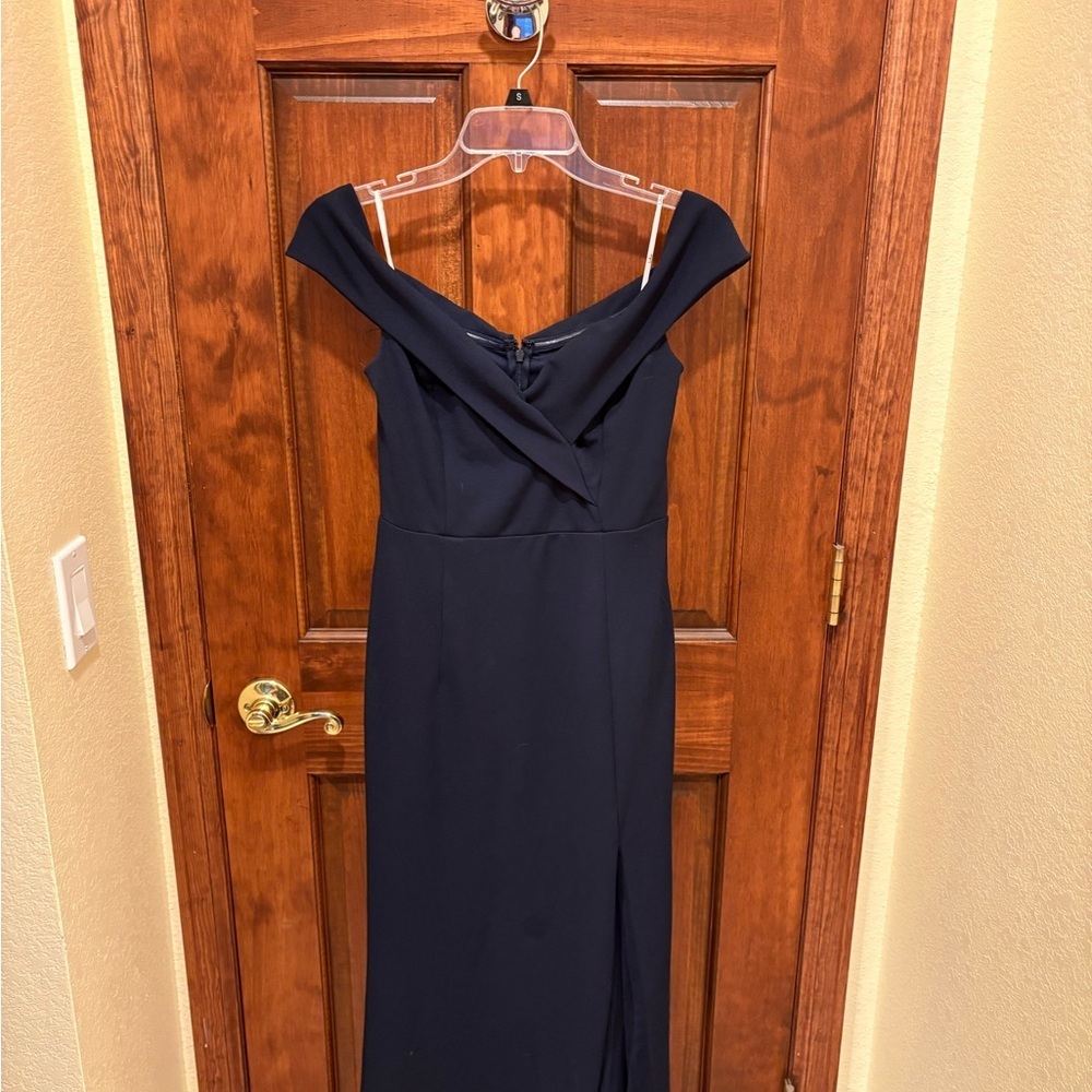 Lulu's Navy Off-Shoulder Dress - Picture 3 of 5